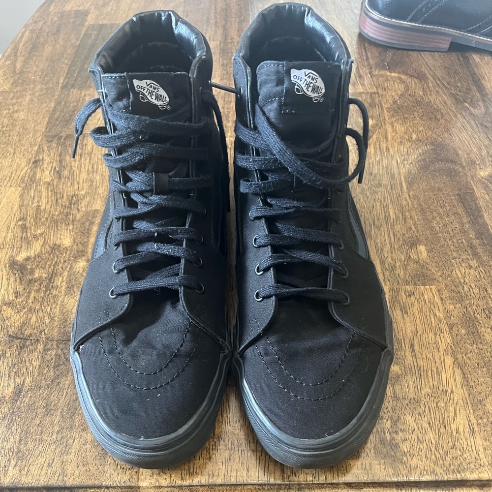 Vans Black Canvas High-Top Sneakers